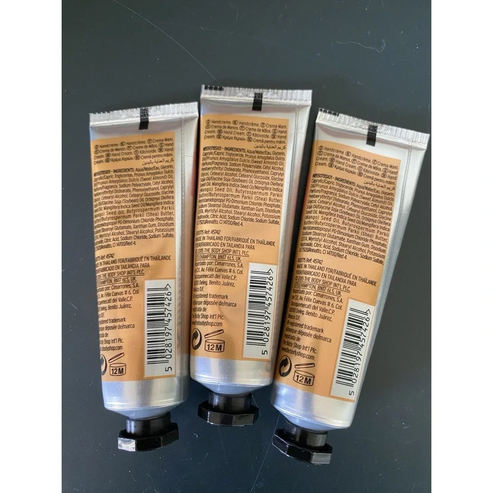 LOT OF 3 THE BODY SHOP MANGO HAND CREAM 1 OZ / 30 ML FULL